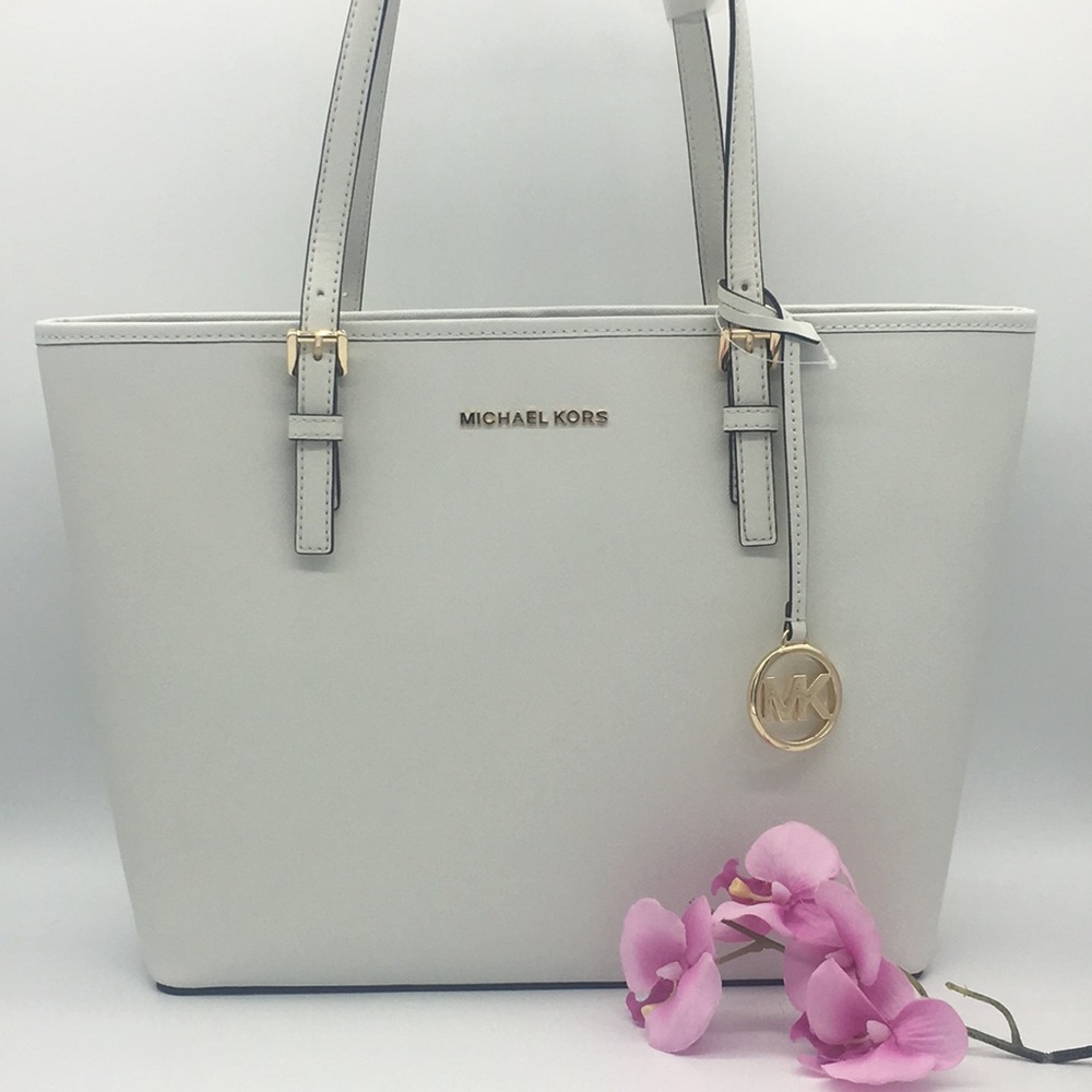 MICHAEL KORS MD CARRYALL TOTE OPTIC WHT - Picture 2 of 8